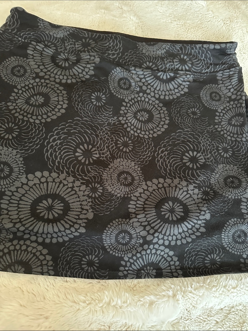 Tranquility by Colorado Clothing Black and Gray Floral Skort